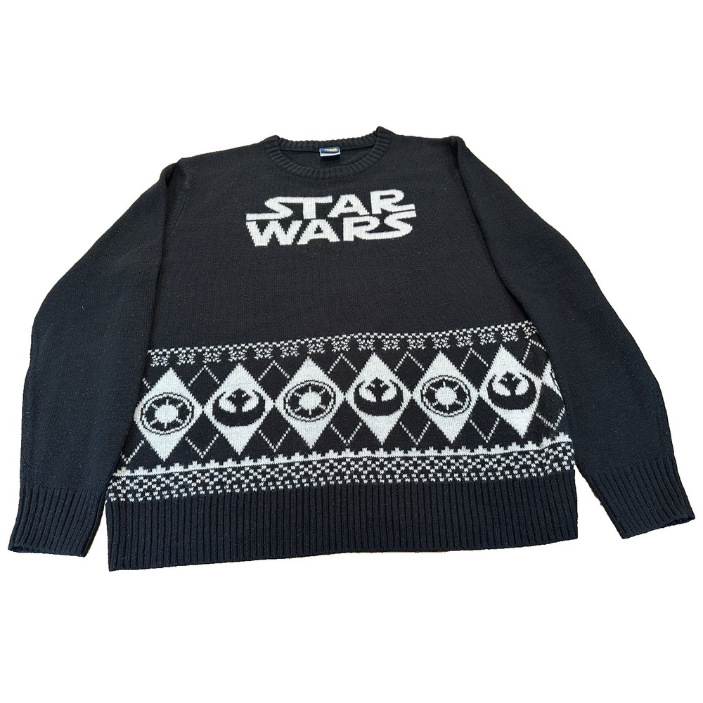 Star Wars Holiday Gift Party Ugly Christmas Sweater Pullover Size L